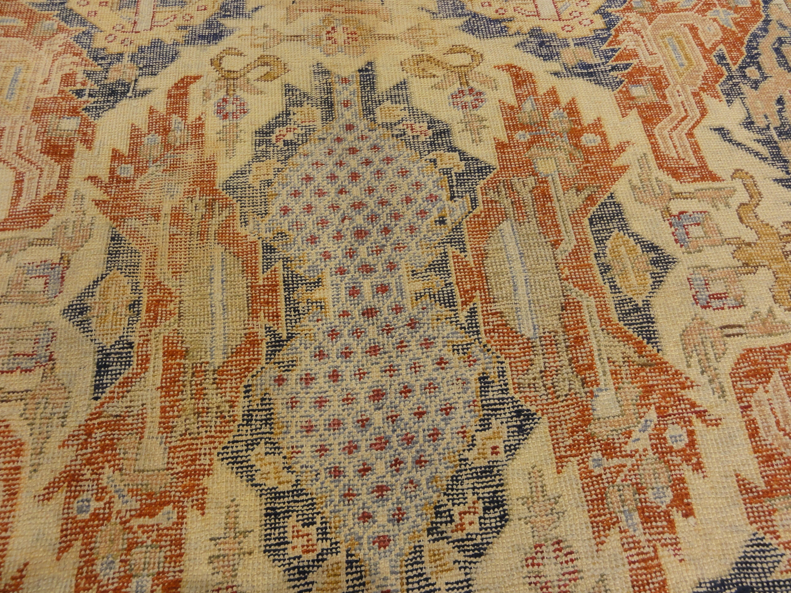 Classical Silk Collectible Caucasian Kayran in Great Condition. A piece of genuine, woven carpet art sold by Santa Barbara Design Center.