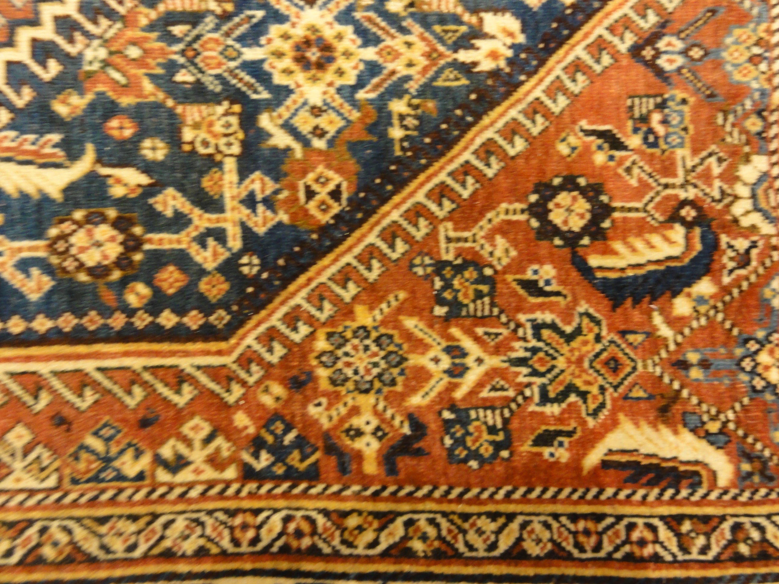 Antique Persian Qashqai Rug in Perfect Condition Genuine Authentic Woven Carpet Art Santa Barbara Design Center Rugs and More