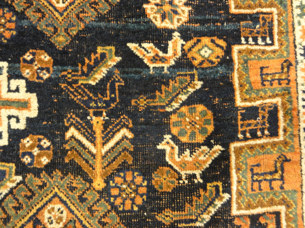 Antique Persian Afshar Rug Circa 1880. A piece of genuine authentic woven carpet art sold by Santa Barbara Design Center Rugs and More.