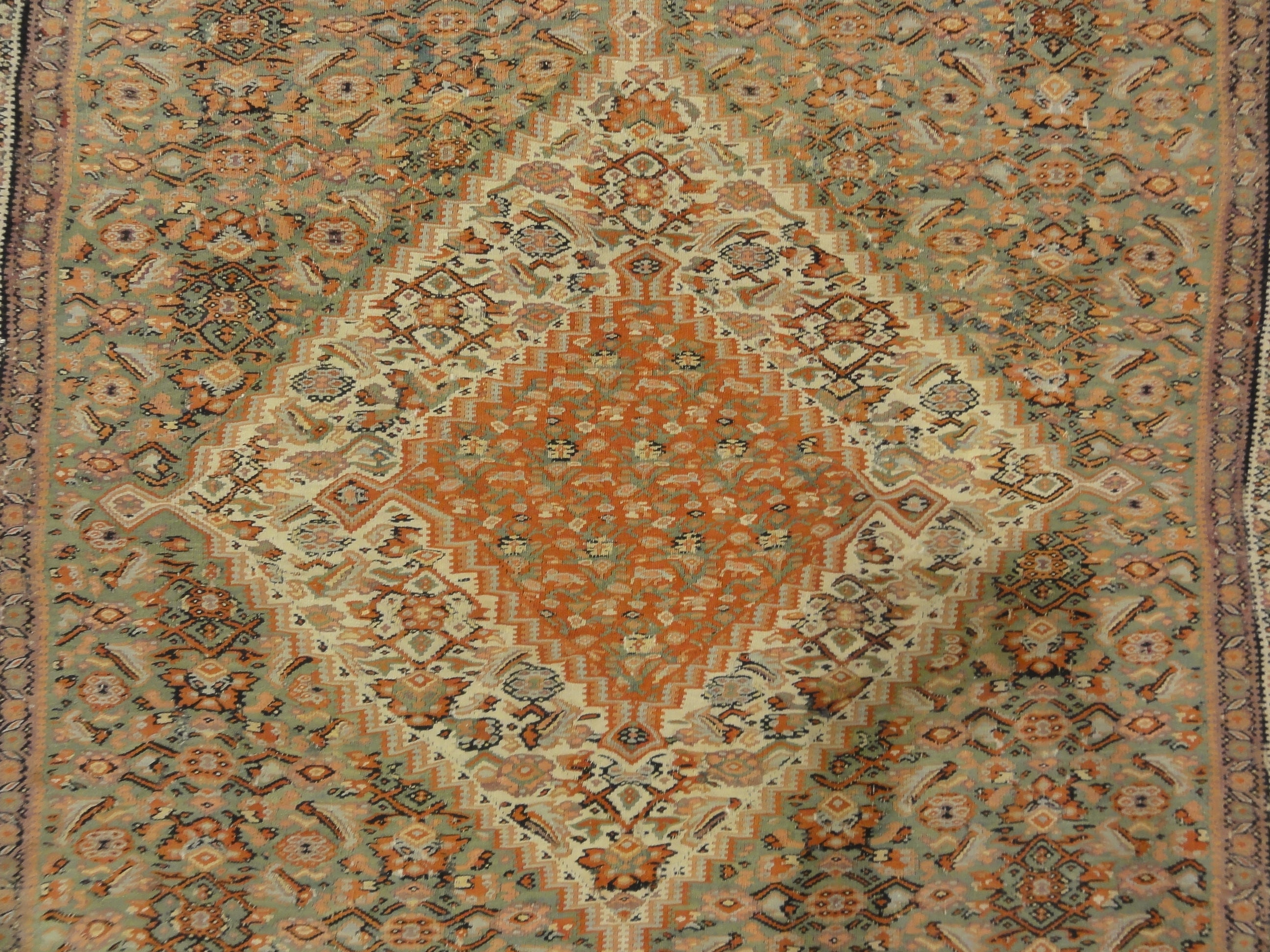 Antique early 19th Century Persian Senneh Kilim , the oldest senneh kelim we encountered 30121