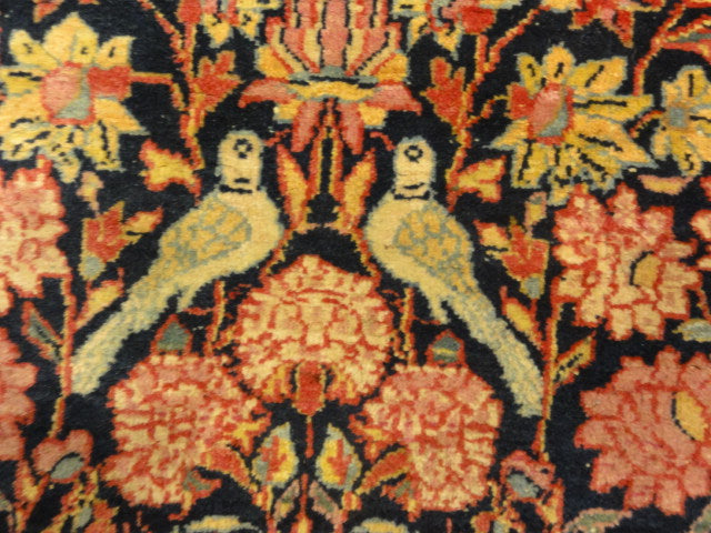 Antique Dabir Kashan. The finest hand-knotted and natural dyed fibers. Tree of life. Rugs & More Santa Barbara Design Center