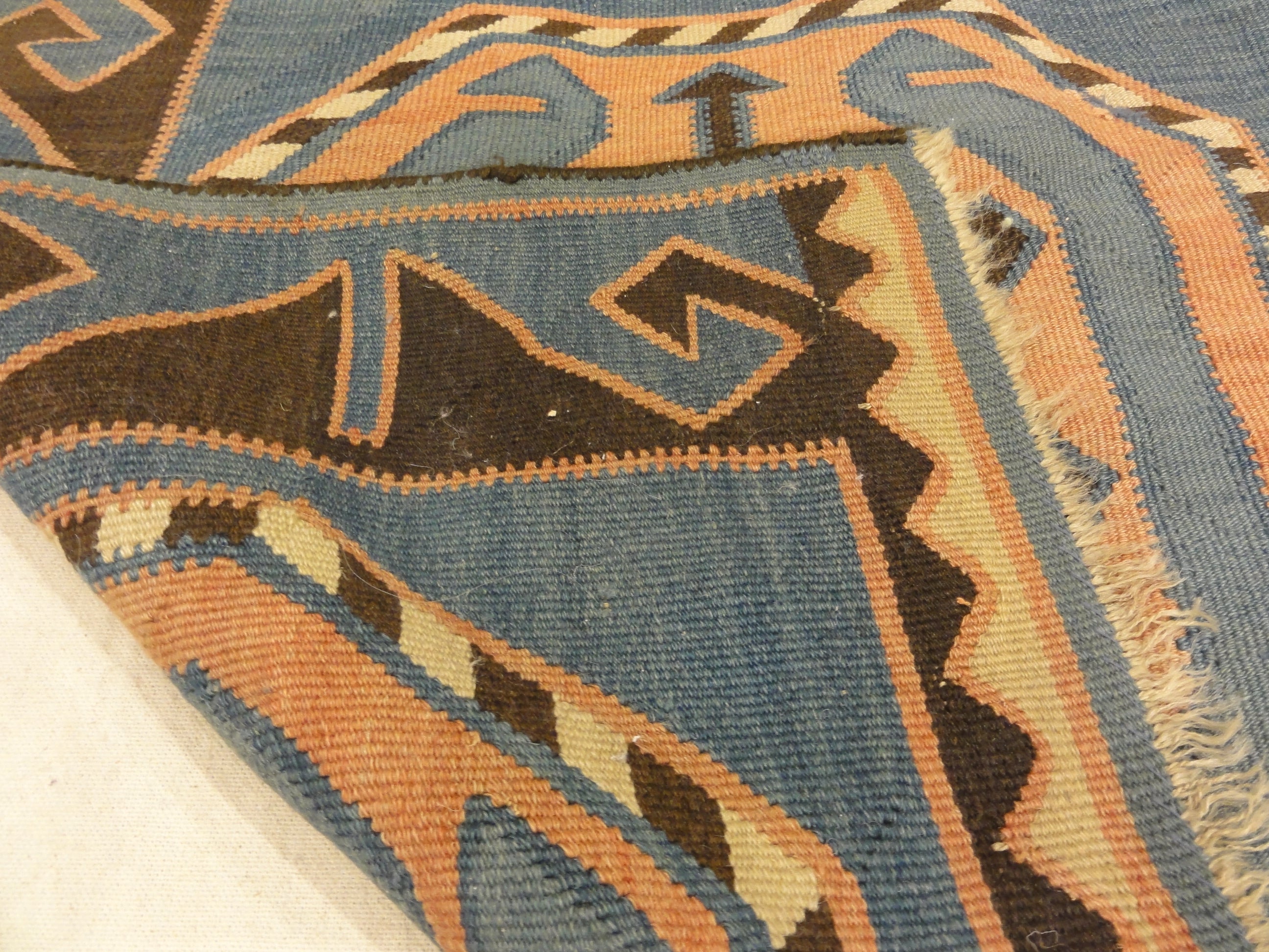 Antique Caucasian Avar Kelim Rug with Dragon and Phoenix