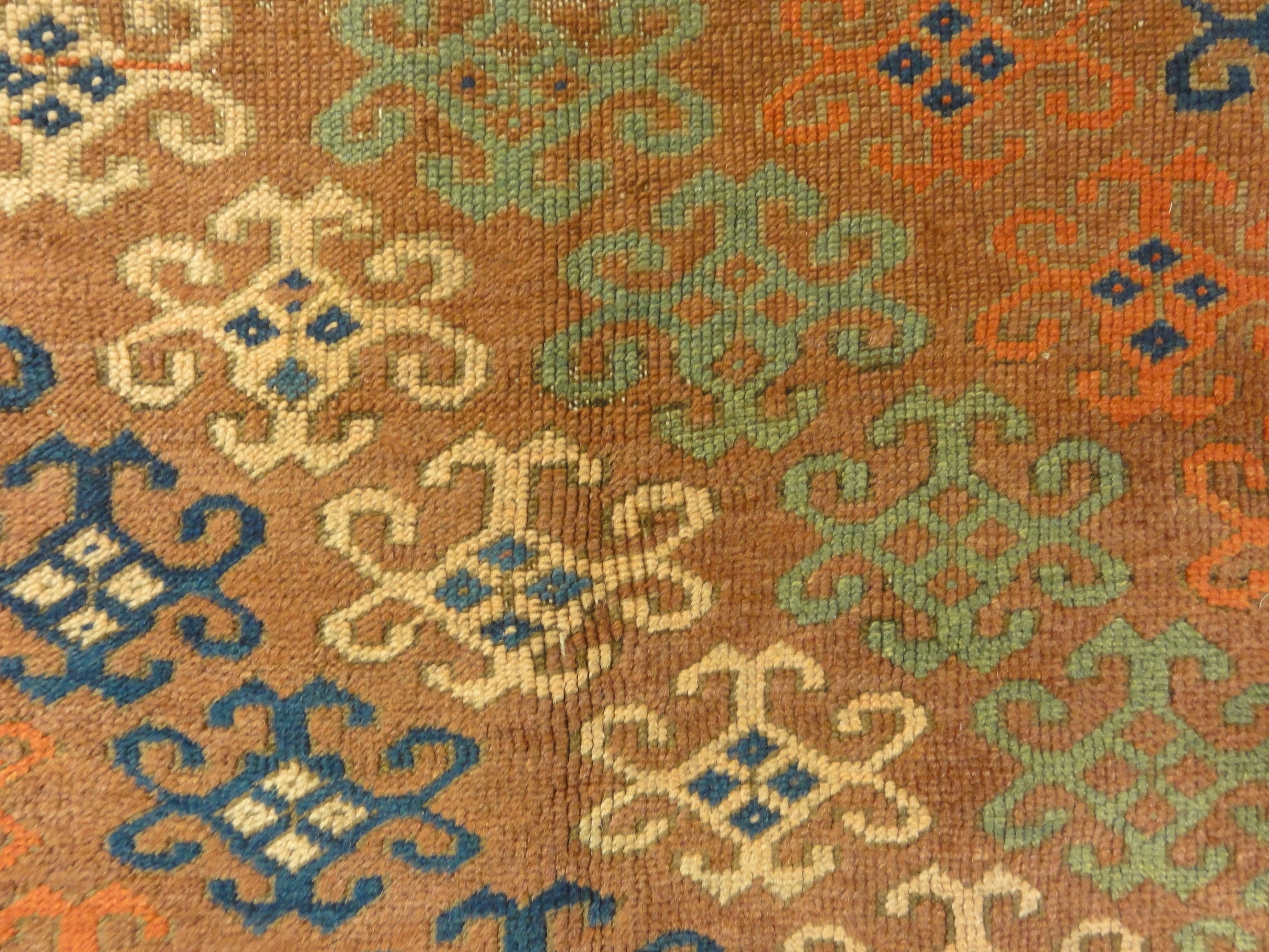 Unique Colorful Circa 1890s Beluch. A piece of genuine authentic woven carpet art sold by Santa Barbara Design Center Rugs and More.