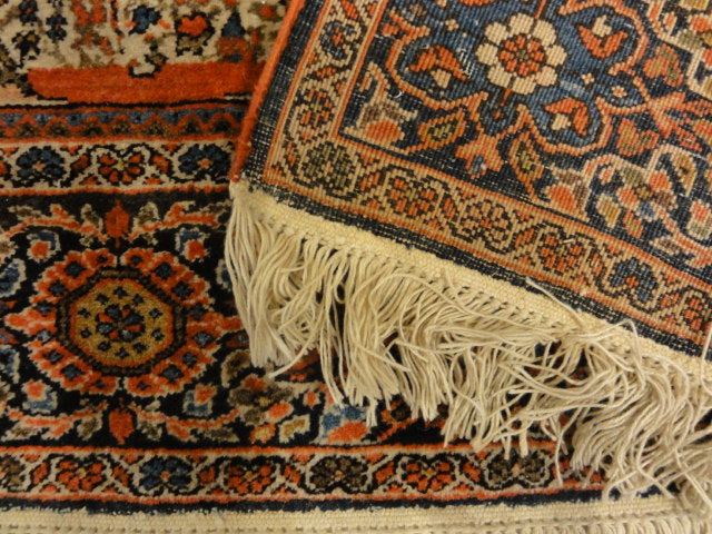 Fine Antique Sarouk Farahan Botteh with Rare Ivory Background 30107