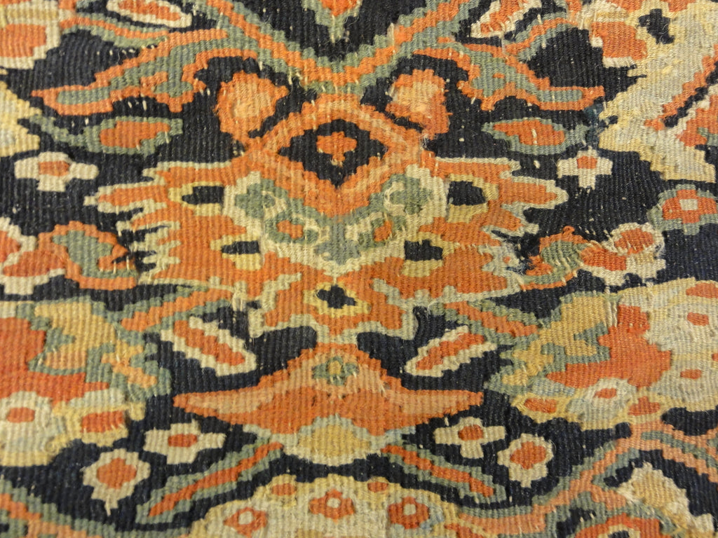 Antique Persian Bijar Kilim Flat Woven 19th Century 30226