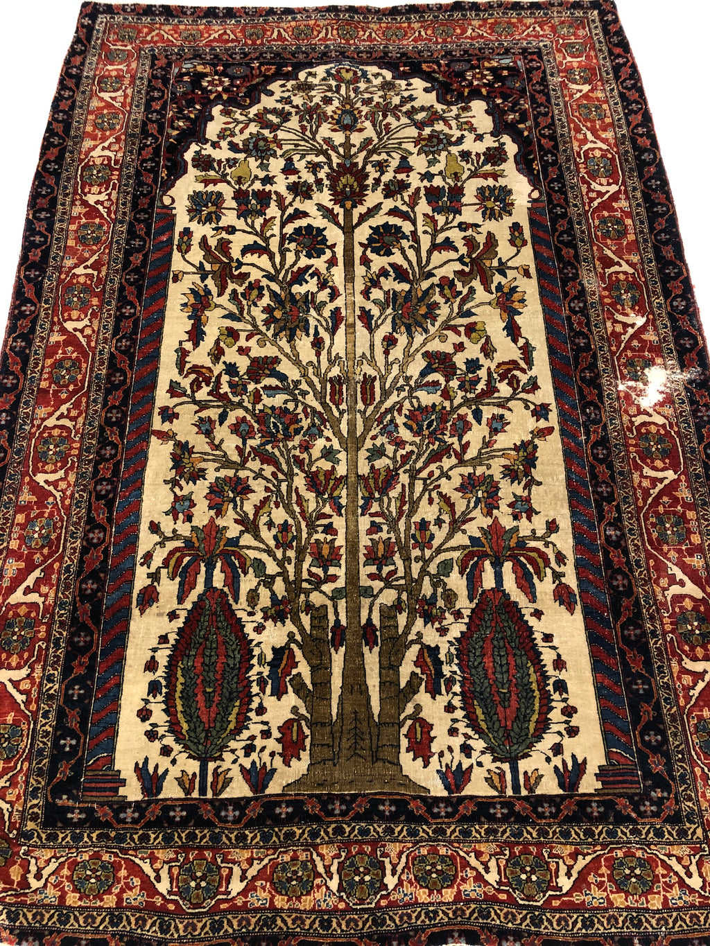 Antique Farahan Tree of Life Rug 38010