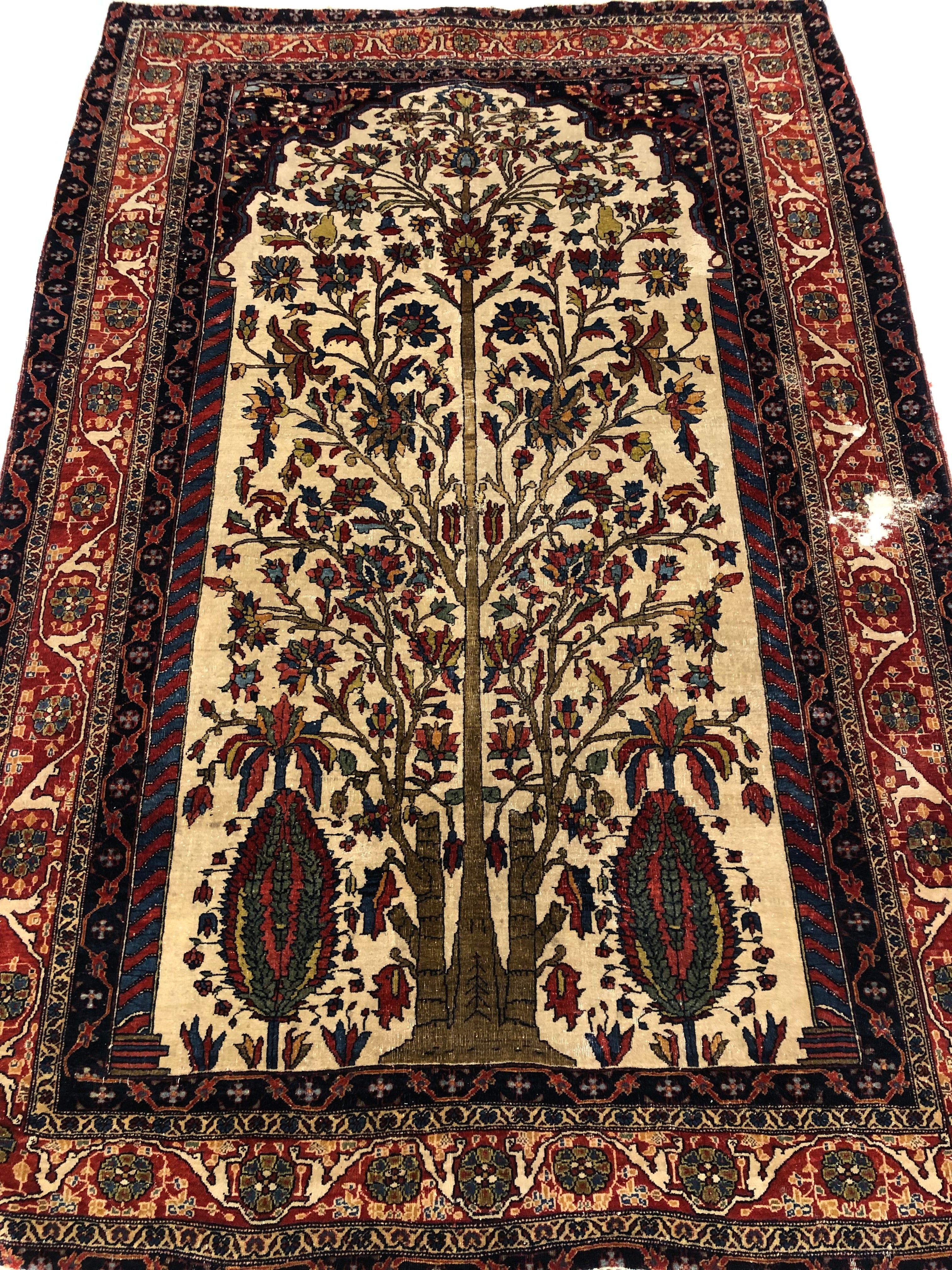Antique Farahan Tree of Life Rug 38010