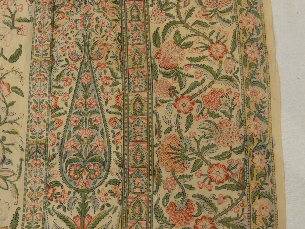 Rare Antique Mughal Palampore Textile with written cartouches 30637