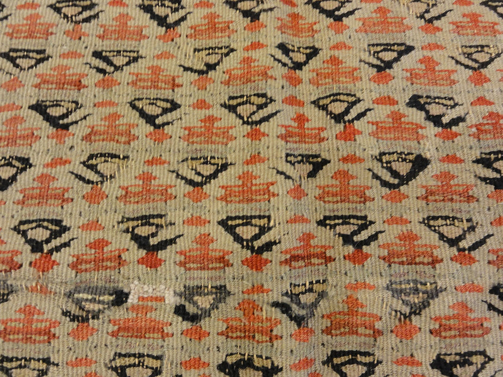 Antique Senneh Second Half of 19th Century. A piece of antique woven carpet art sold by Santa Barbara Design Center Rugs and More Santa Barbara California