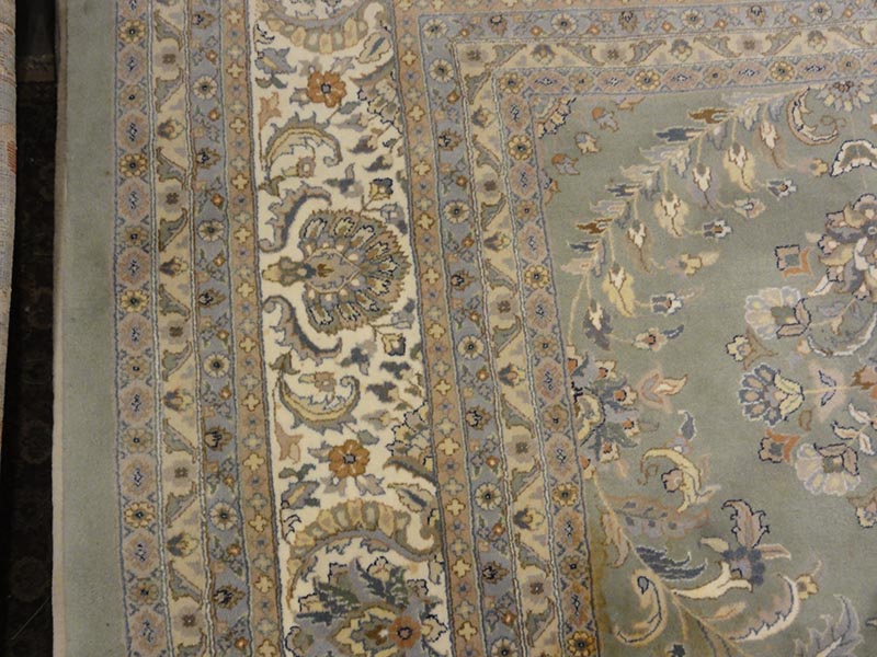 28285 Finest Kashmiri Kashan rug in green