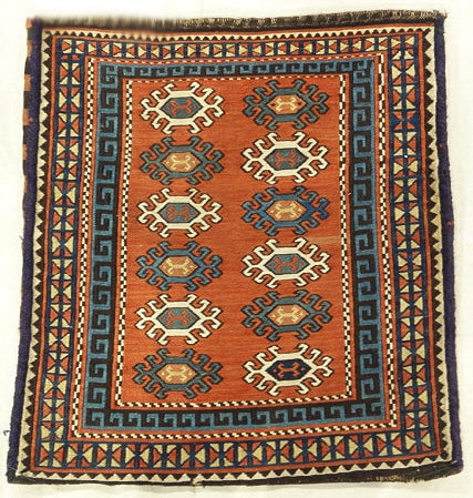 Rare Antique Caucasian Kuba Soumak Saddle Bag 30737-