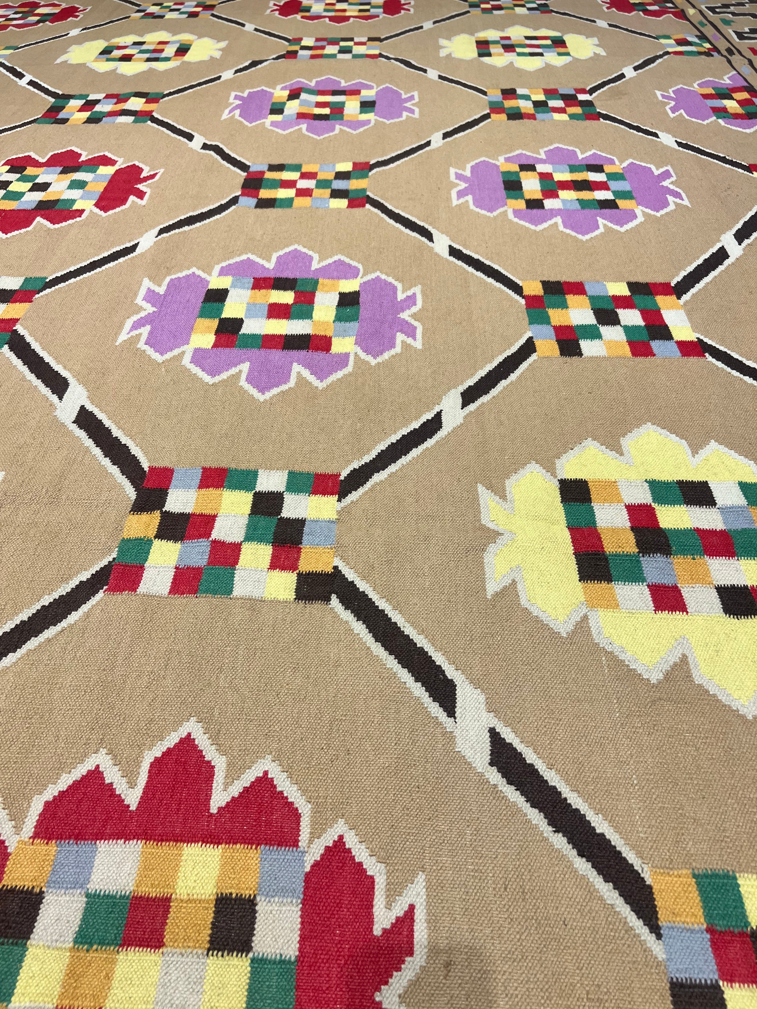 Vintage Navajo (German Town) Rug Rare Oversized 30342
