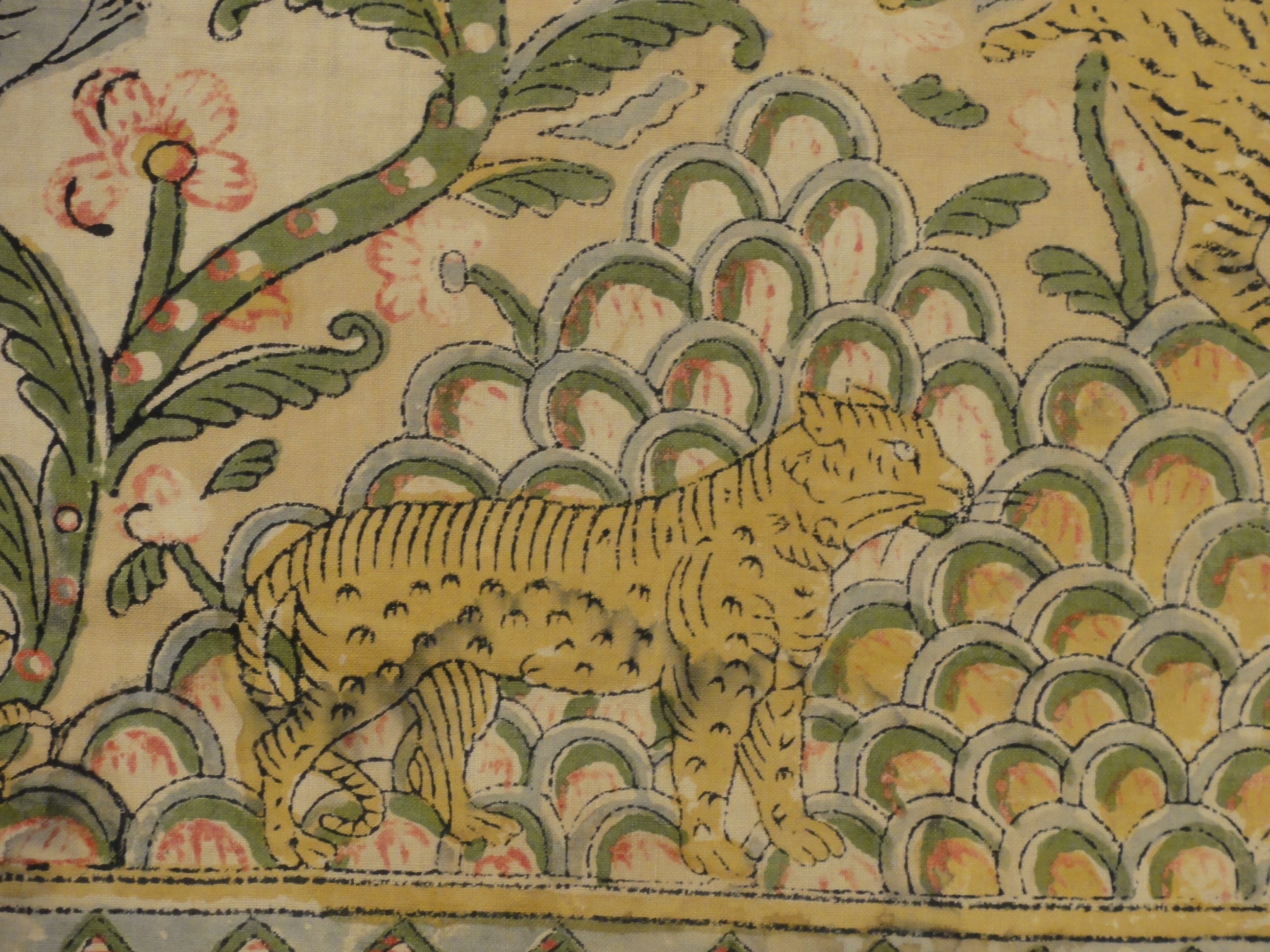 Rare Antique Mughal Palampore Textile with written cartouches 30637