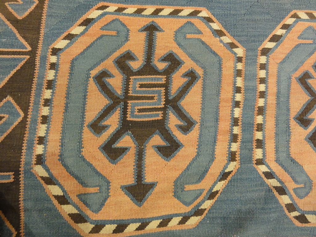 Antique Caucasian Avar Kelim Rug with Dragon and Phoenix