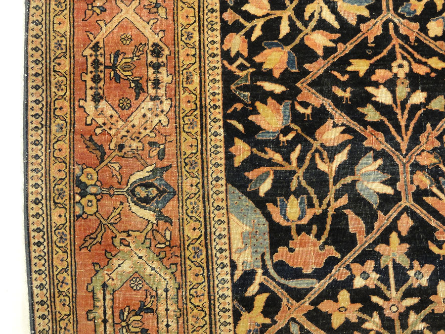 27672 Antique Farahan Rug rare format