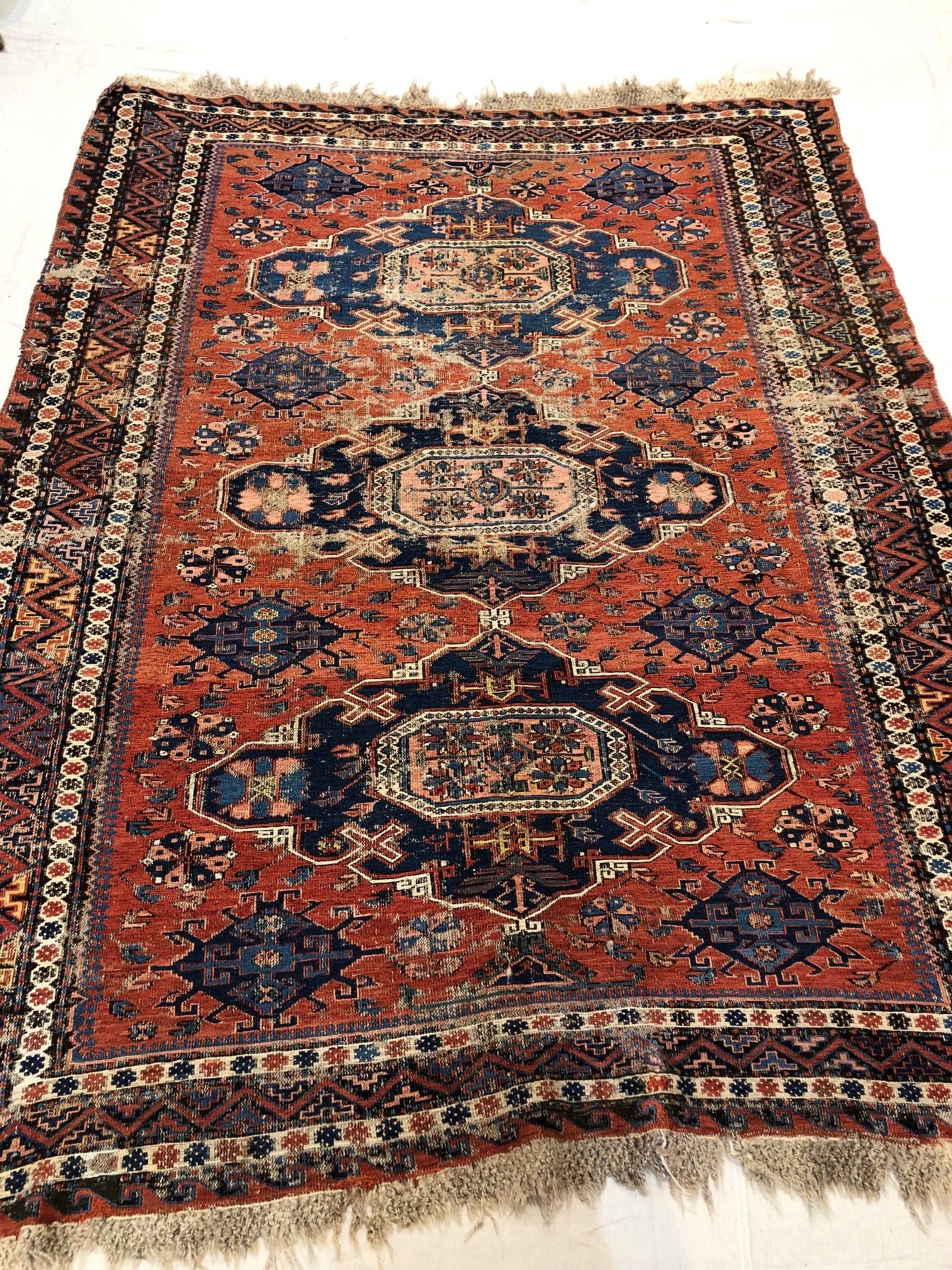 Antique Kuba Soumak Caucasian Rug 38229