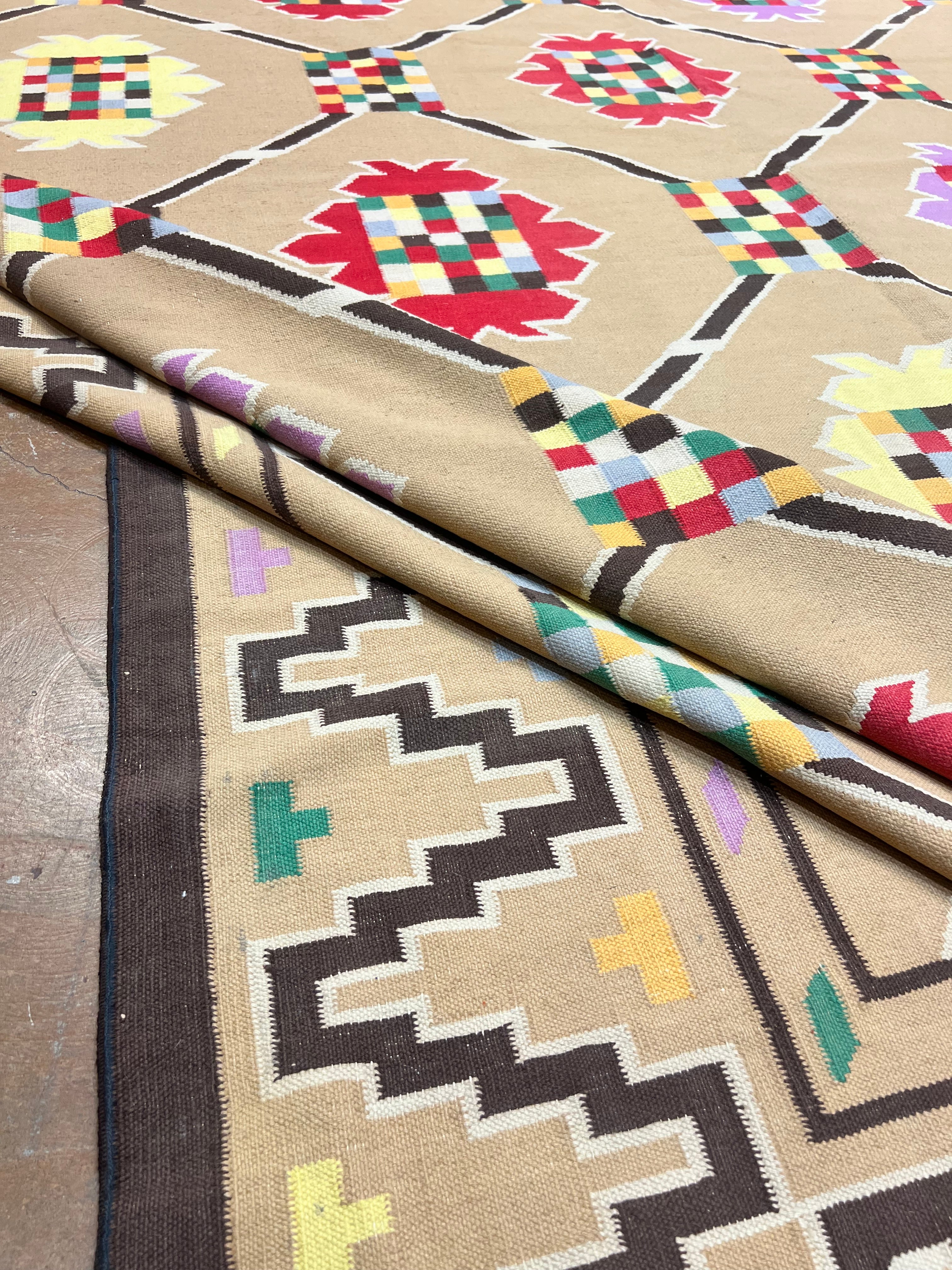 Vintage Navajo (German Town) Rug Rare Oversized 30342