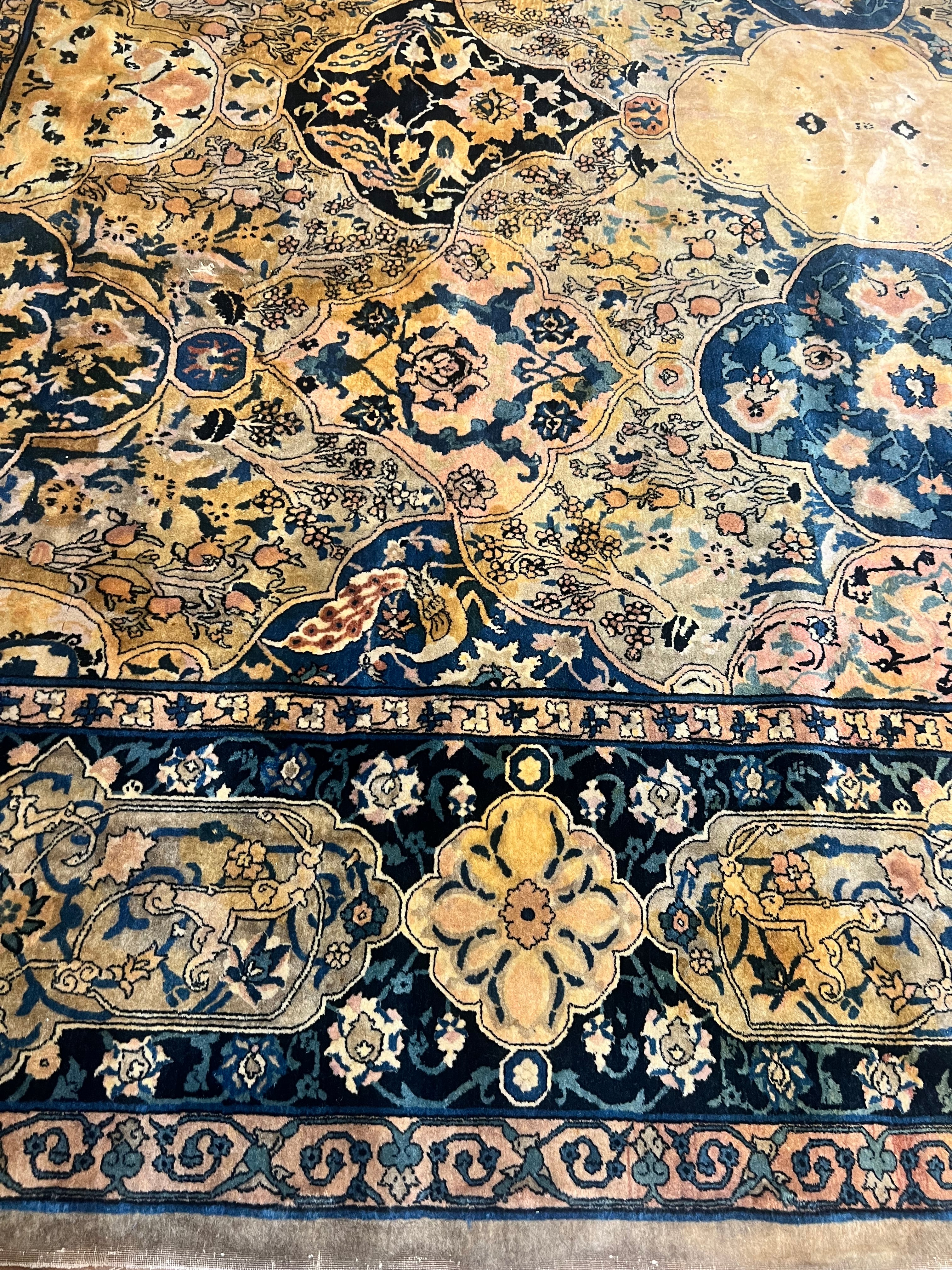 Important Antique Mughal Agra Rug 23073
