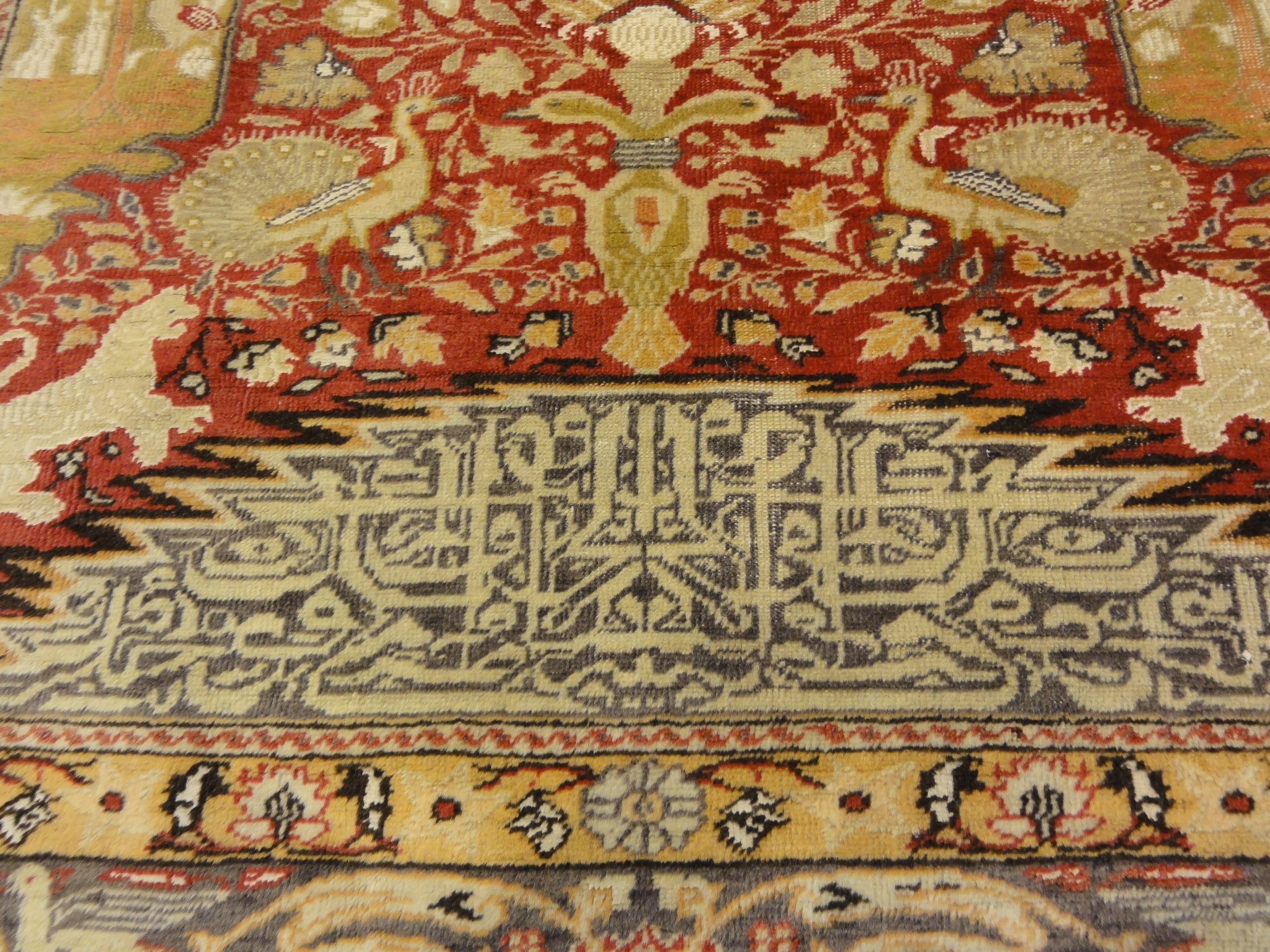 Fine Antique Kayseri Enscribed Tree of Life with Mythical Animals and ottoman inscriptions 30521