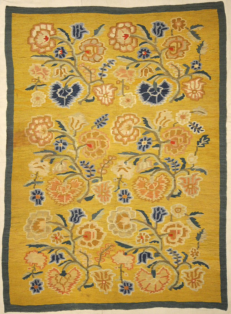 Beautiful Antique Bessarabian Kelim Rug. A piece of genuine authentic woven carpet art sold by Santa Barbara Design Center Rugs and More.