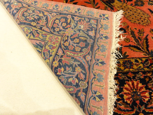 Antique Sultan's Head Silk Meditation Rug: Garden Of Paradise