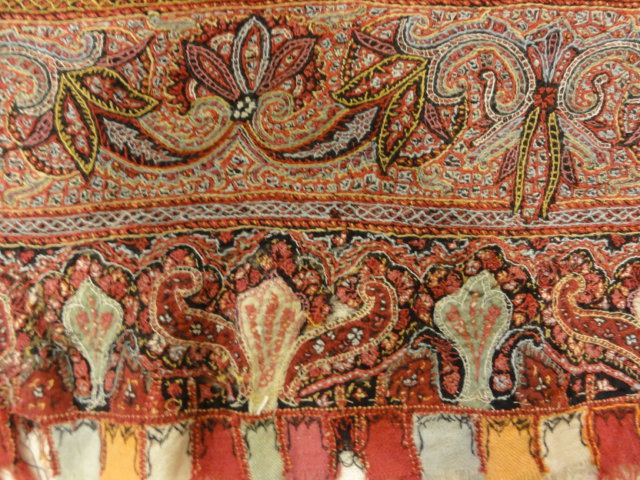 Beautiful and Unique Antique Kerman Shawl Circa 1800 - 5'6" x 5'6" - Visit us at Rugs & More in the Santa Barbara Design Center.