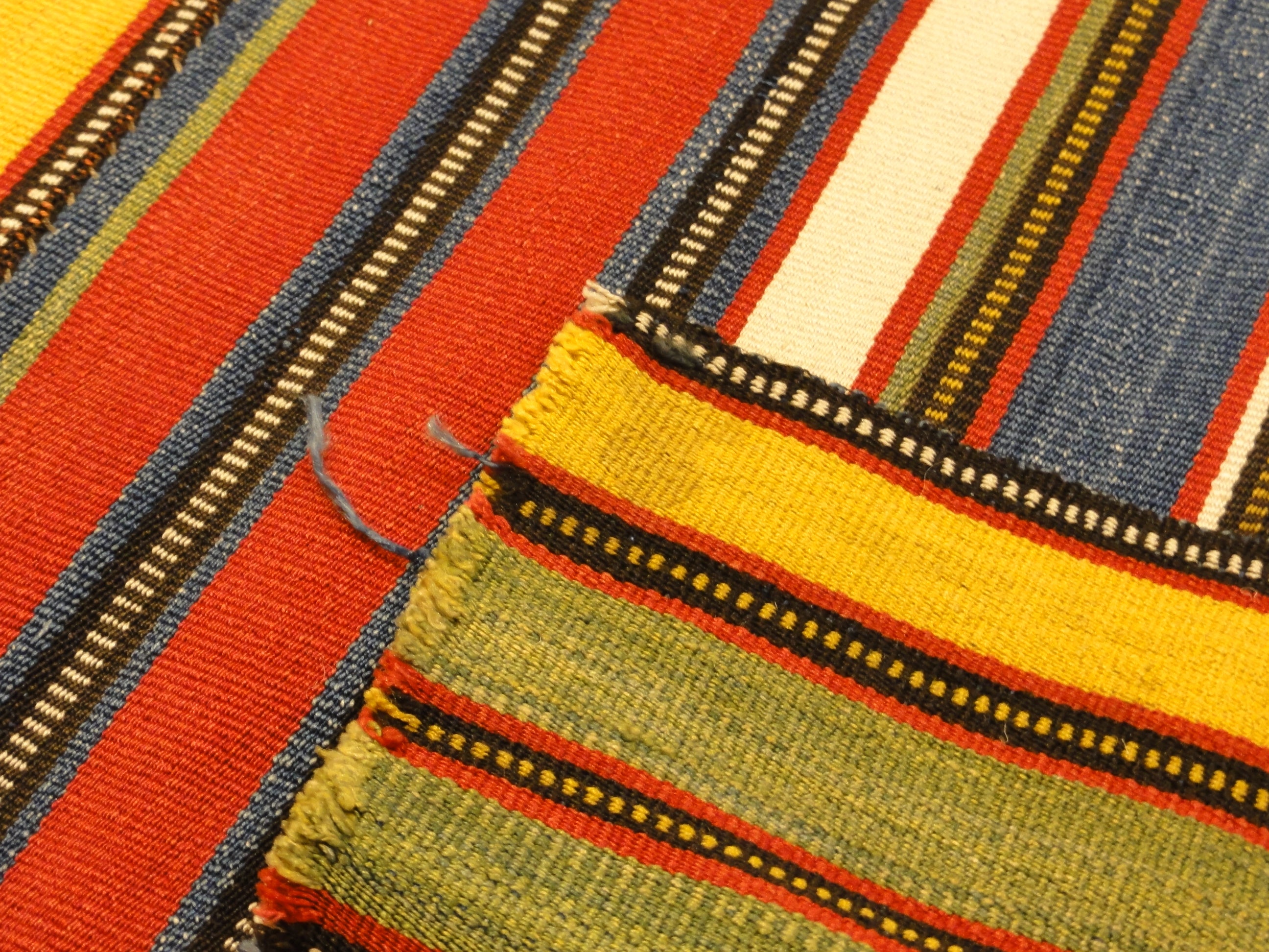 Rare Antique Silk Stripe Jajim 30639