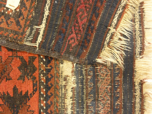 Antique Original Persian Baluch Rug with Original Ends 30084