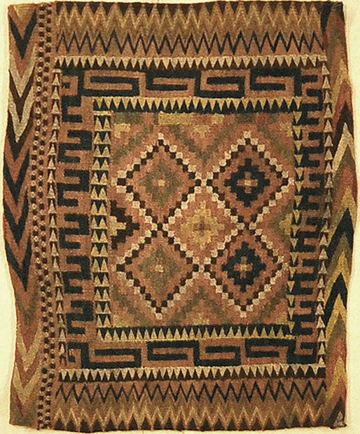 Uzbek Kelim Bag Face Saddle Bag. A piece of authentic genuine antique woven carpet art sold by Santa Barbara Design Center Rugs and More.