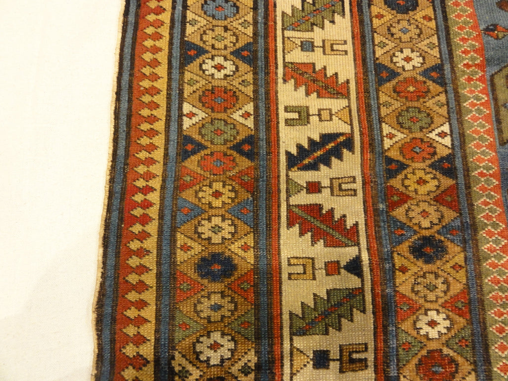 Antique Early 19th Century Shirvan Runner Rug. A piece of genuine authentic woven carpet art sold by the Santa Barbara Design Center Rugs and More.