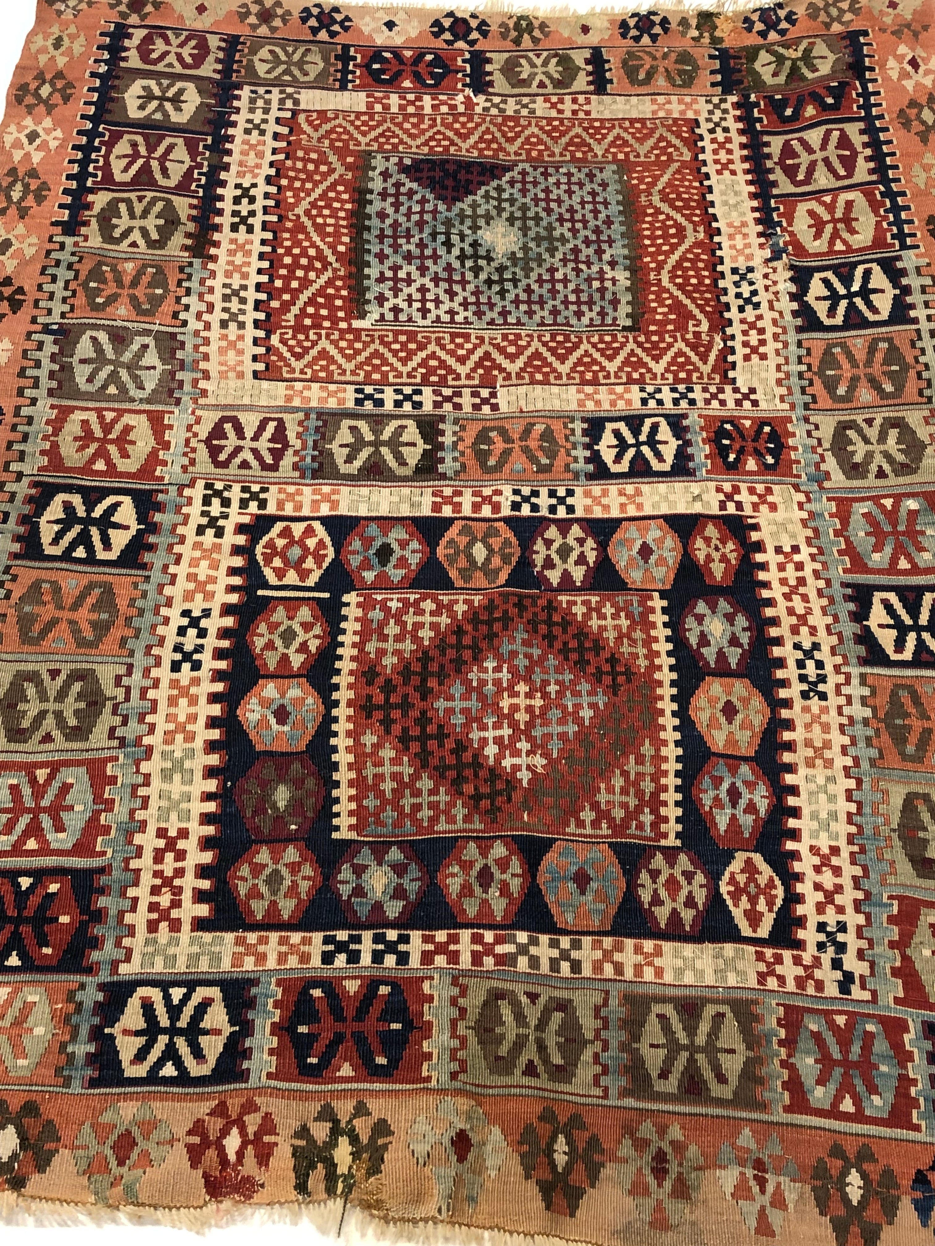 Rare Antique Turkish Kelim 38018