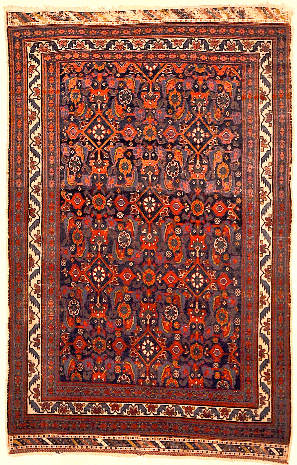 Antique Persian Afshar Herati Rug Genuine Authentic Intricate Woven Carpet Art Santa Barbara Design Center and Rugs and More