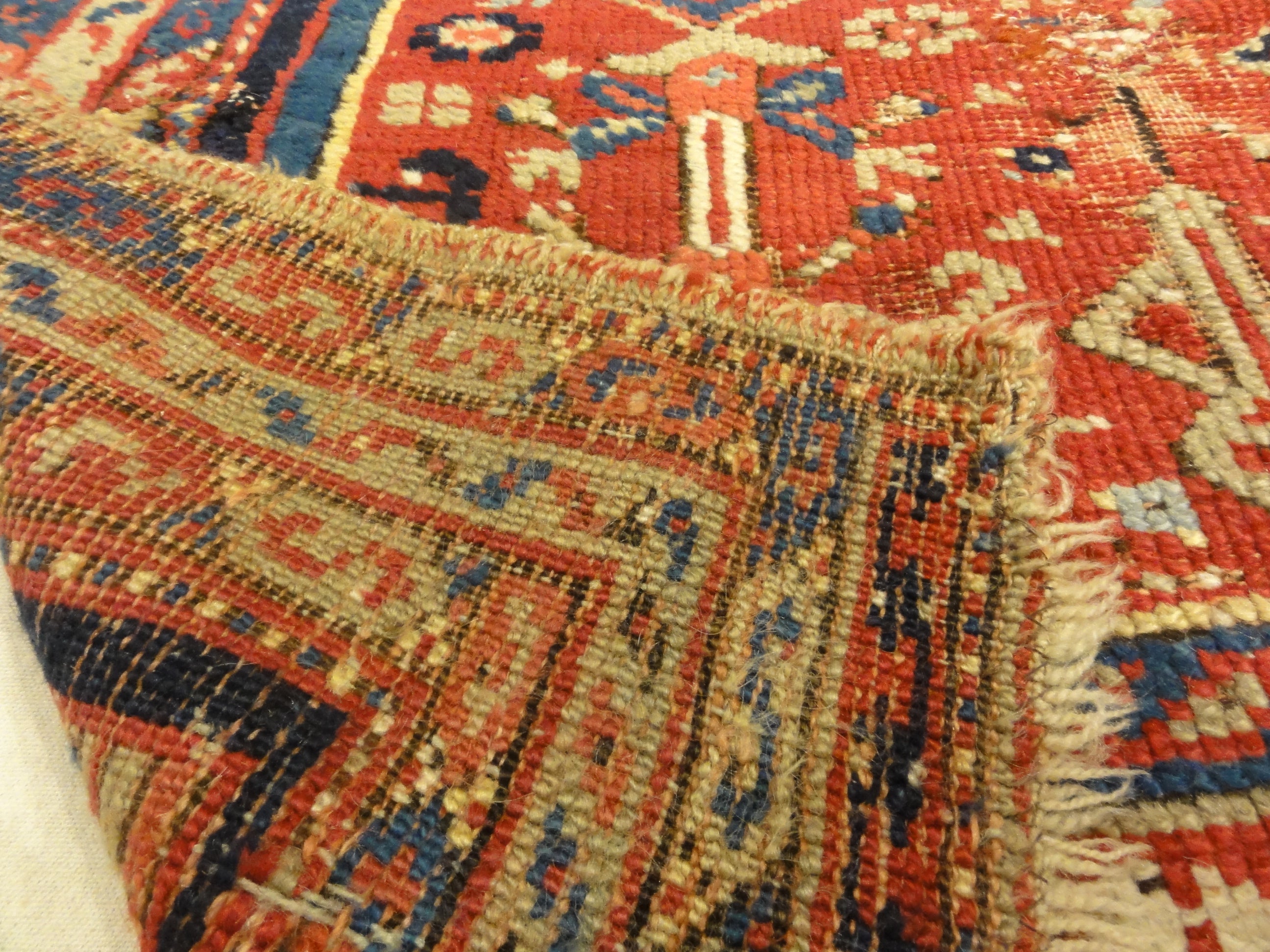Rare Turkish Oushak Meditation Piece Circa 1800s. A very rare beautiful rug. Genuine woven carpet art sold by Santa Barbara Design Center, Rugs and More.