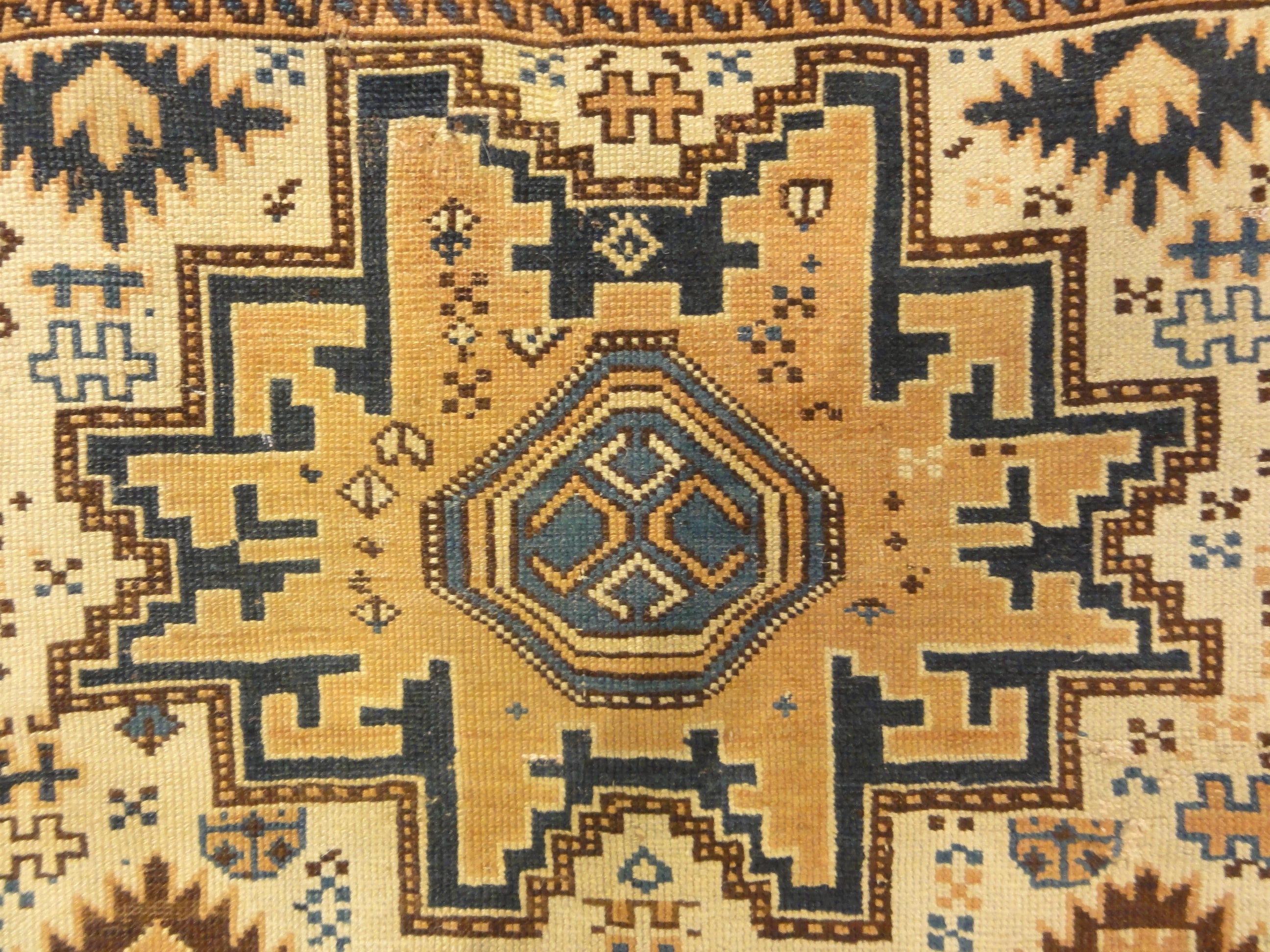 Antique CAucasian Leshgi Star Rug Circa 1880s 30491