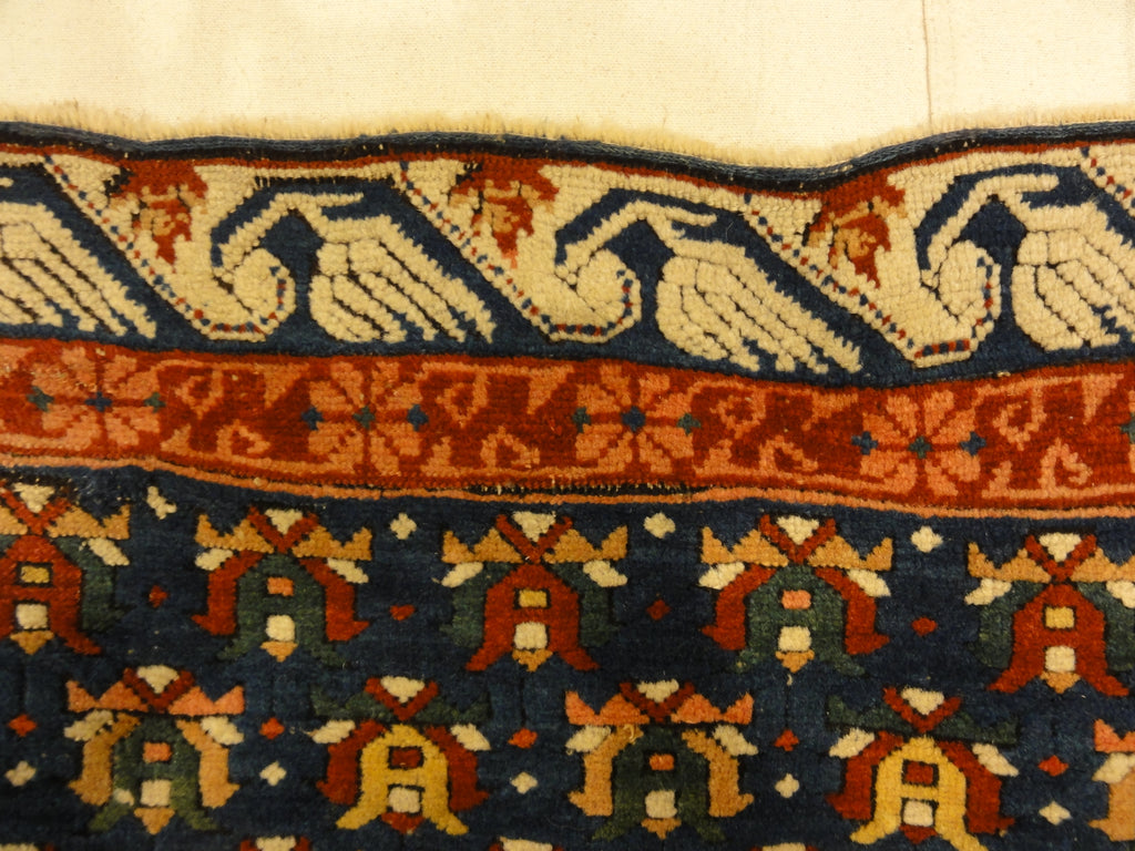 Rare Antique Cabbage Rose Seychour Rug ca. 1850's 30653