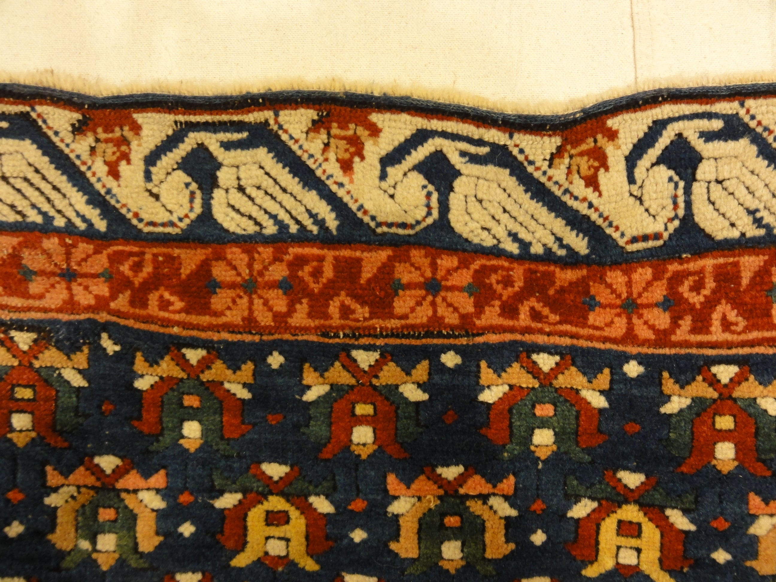 Rare Antique Cabbage Rose Seychour Rug ca. 1850's 30653