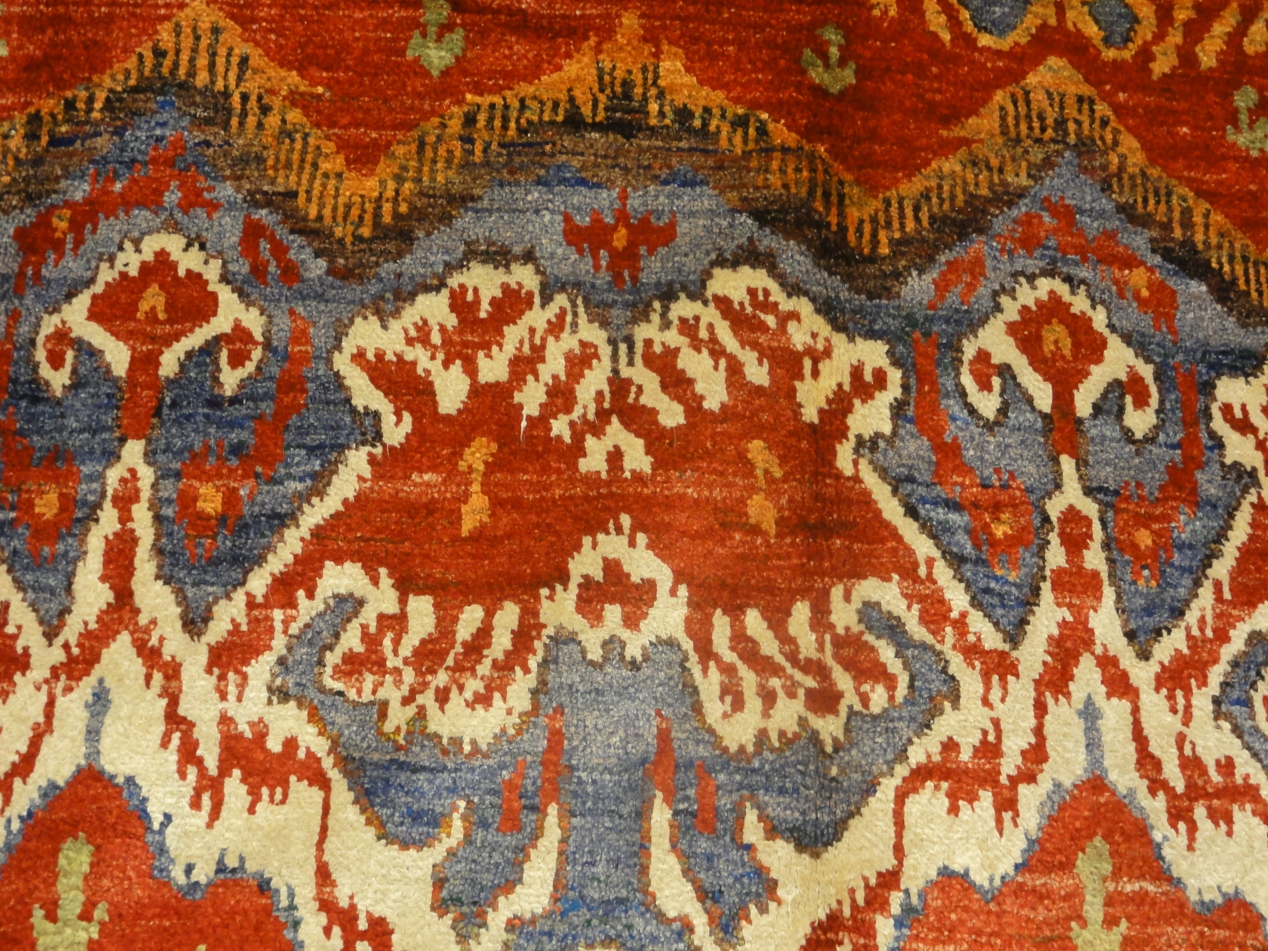 30391 Indian Saree Silk Red Patterned Rug