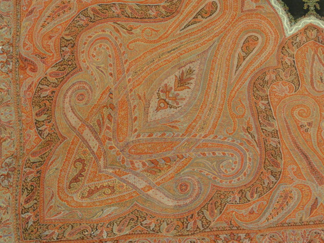 Kashmiri Pashmina Shawl Circa 1700 - The finest hand-knotted and natural dyed fibers. Visit us at the Rugs & More in the Santa Barbara Design Center.