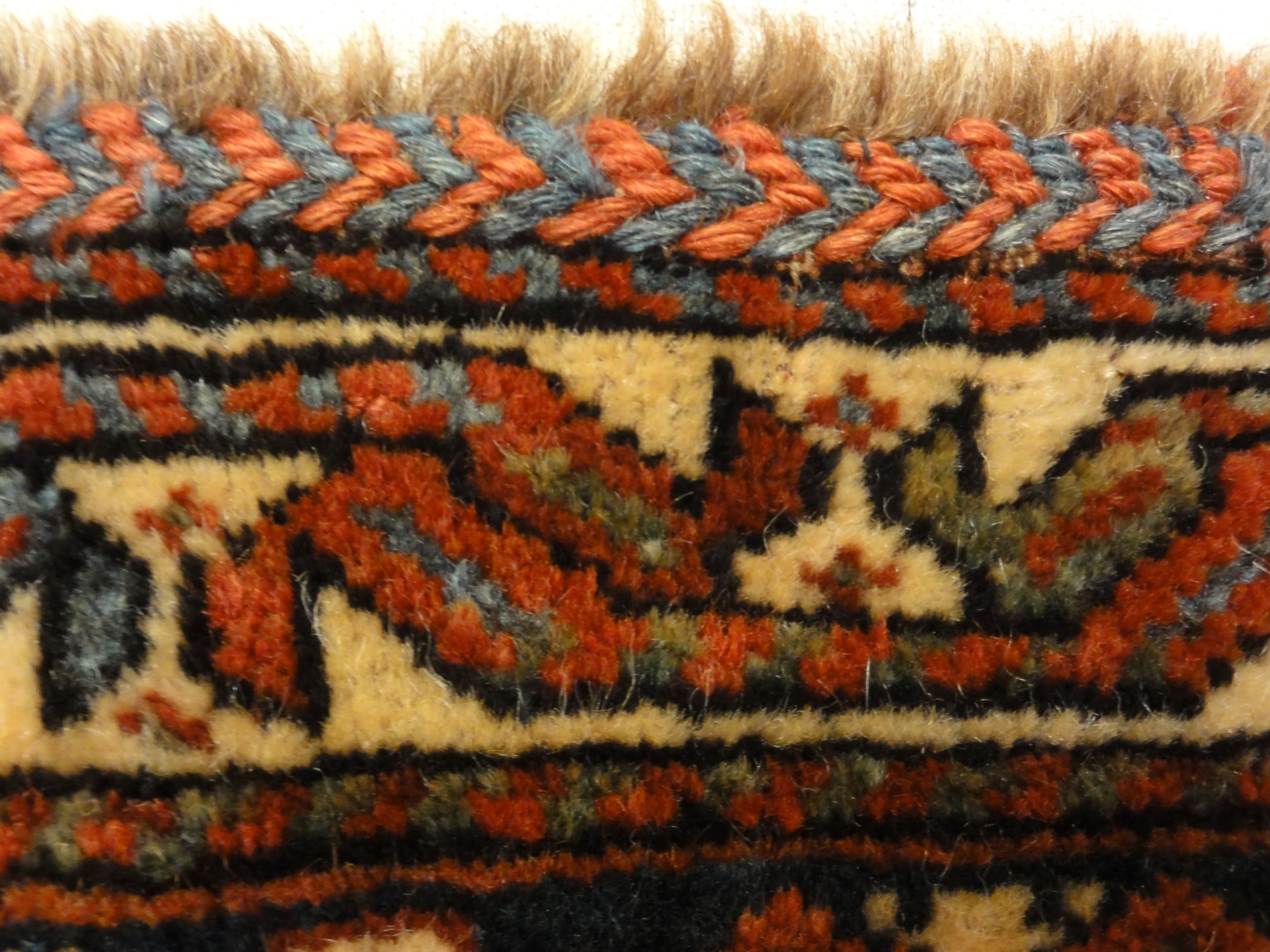 Antique Khamseh Southwest Persian Bagface. A piece of antique woven carpet art sold by Santa Barbara Design Center Rugs and More in Santa Barbara, CA.