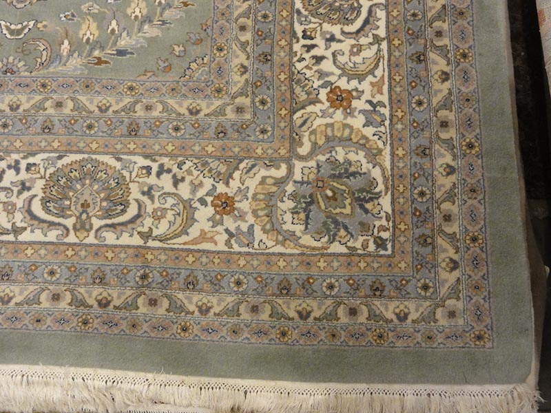 28285 Finest Kashmiri Kashan rug in green