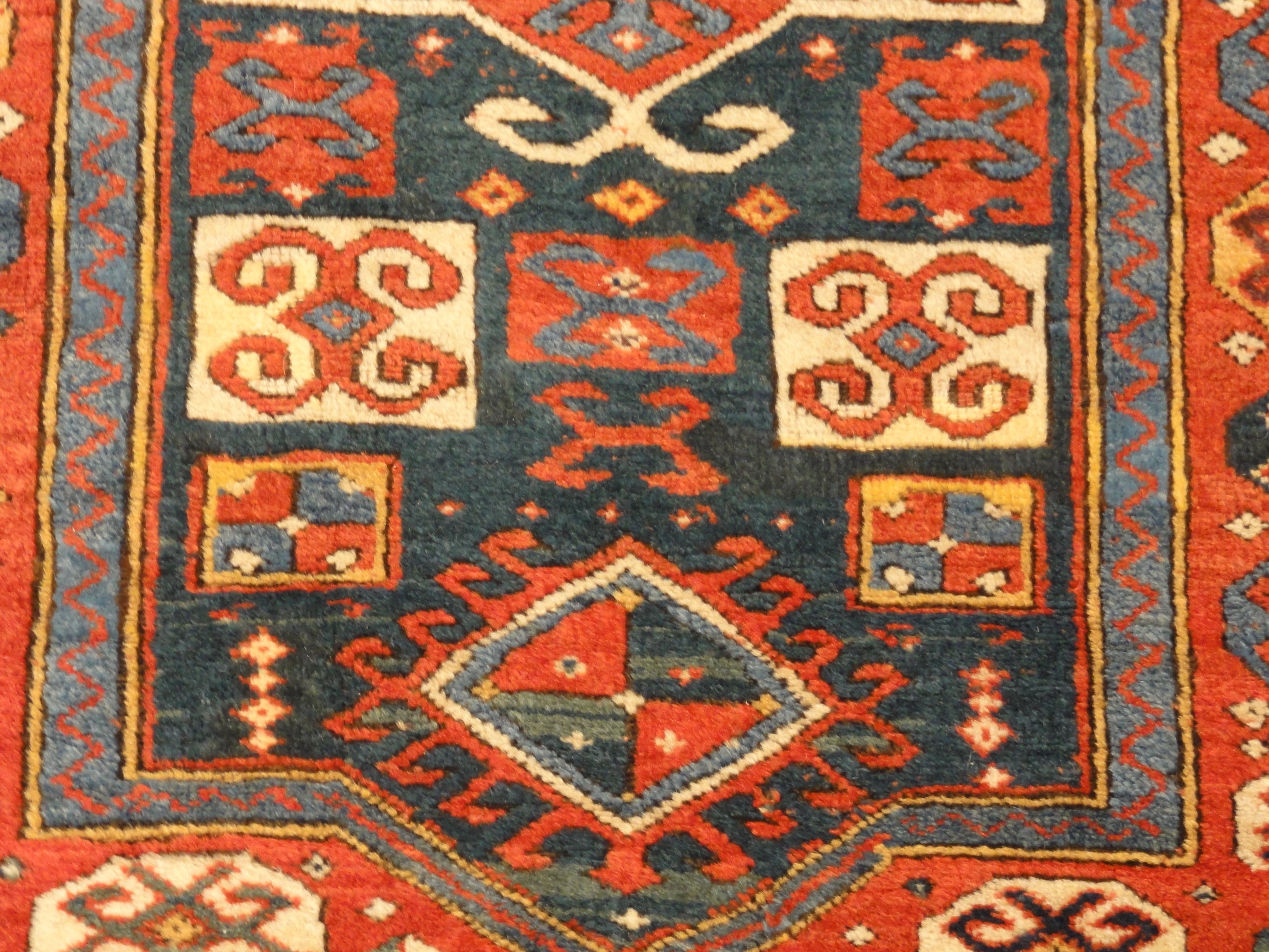 30642 Antique Karachof Kazak Prayer Rug in mint condition ca. 1870