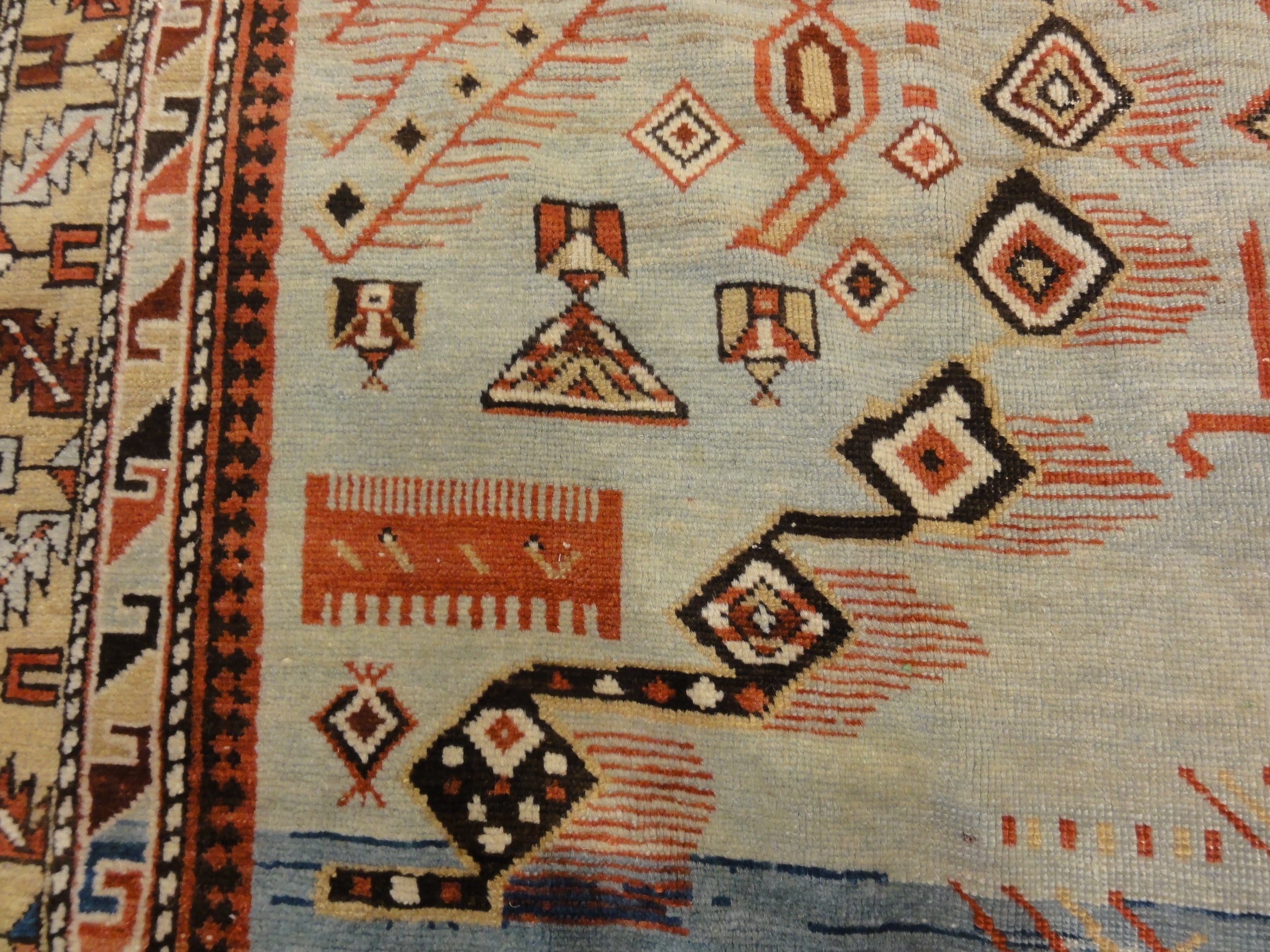 Unique antique Caucasian Shirvan Prayer Rug 30251