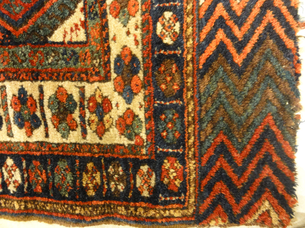 Antique Jaf Kurd Rug Circa 1870. A piece of genuine antique woven carpet art sold by the Santa Barbara Design Center, Rugs and More.