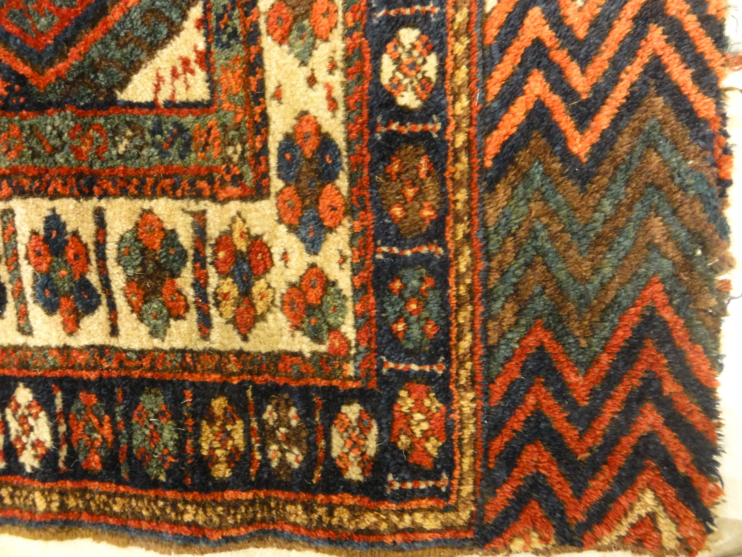 Antique Jaf Kurd Rug Circa 1870. A piece of genuine antique woven carpet art sold by the Santa Barbara Design Center, Rugs and More.