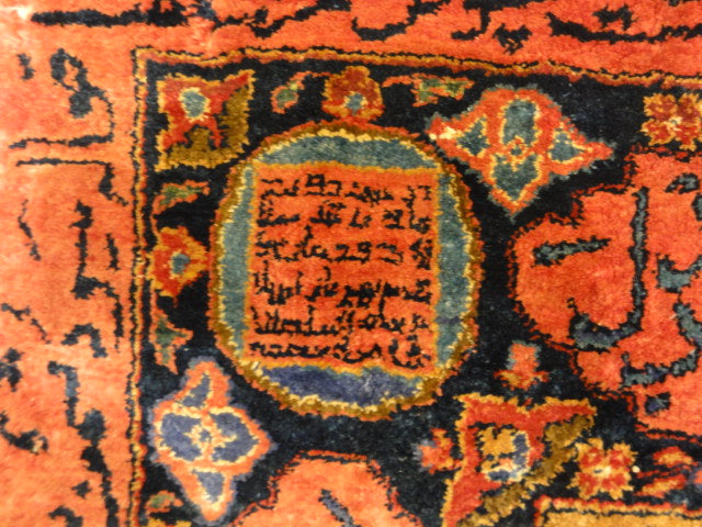 Antique Sultan's Head Silk Meditation Rug: Garden Of Paradise