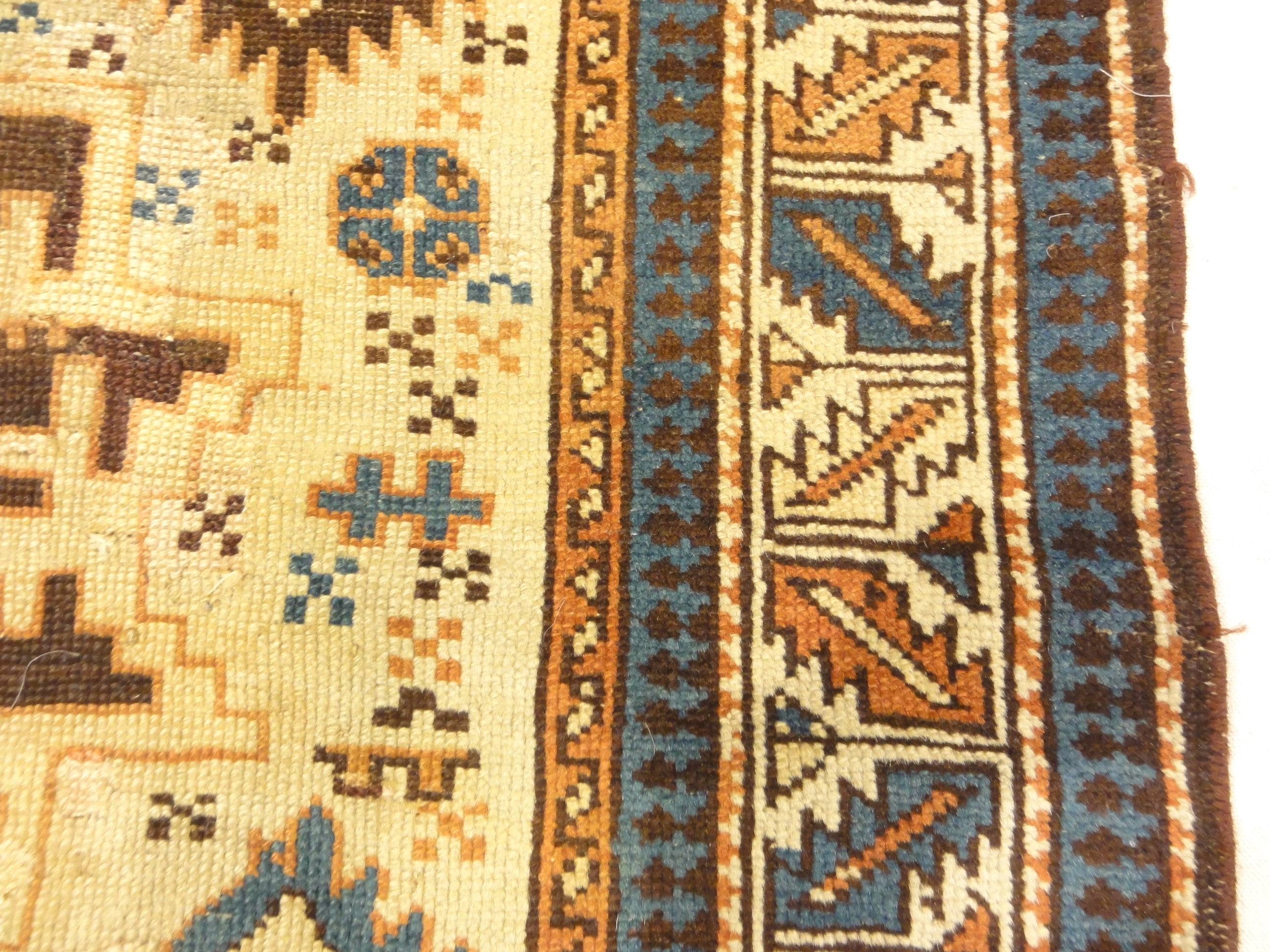 Antique CAucasian Leshgi Star Rug Circa 1880s 30491
