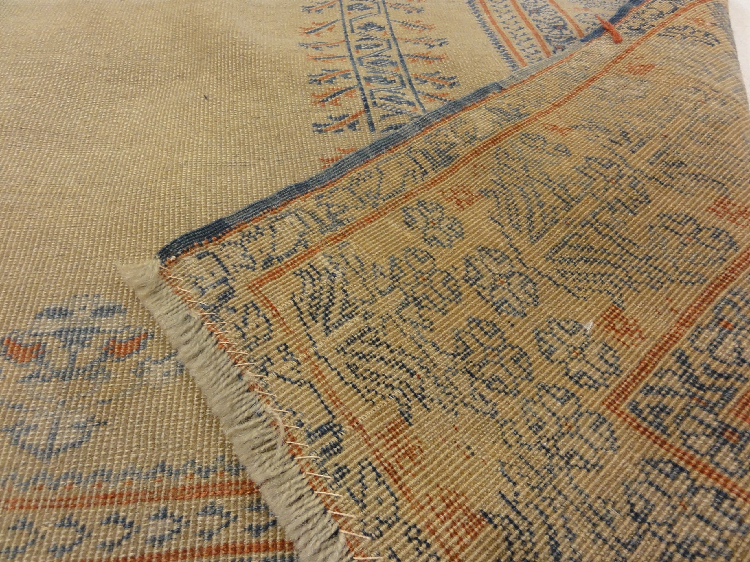 Antique Transylvanian 17th Century Turkish Prayer Rug. A fine piece of genuine woven carpet art sold at the Santa Barbara Design Center.