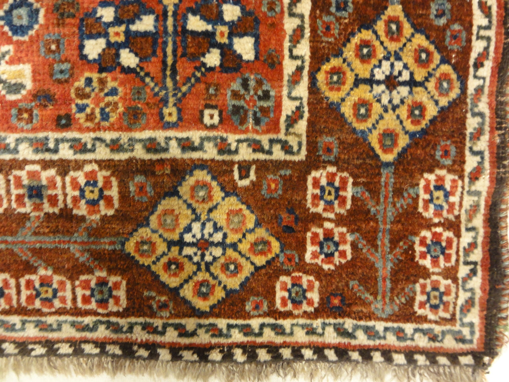Antique Persian Qashgai Woven Circa 1890 Genuine Authentic Intricate Woven Carpet Art Santa Barbara Design Center Rugs and More