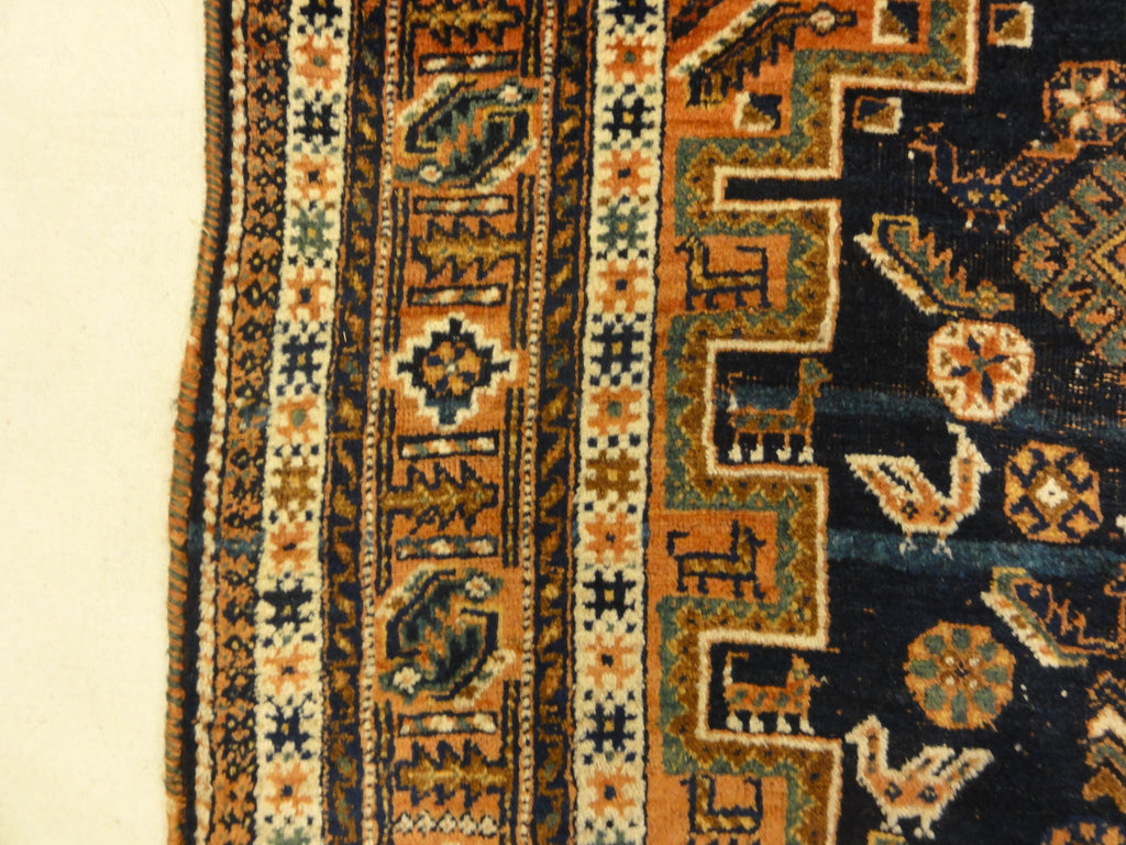 Antique Persian Afshar Rug Circa 1880. A piece of genuine authentic woven carpet art sold by Santa Barbara Design Center Rugs and More.