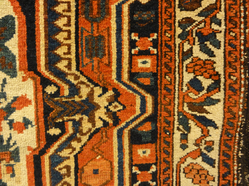 35216 Antique Bakhtiari Flower Rug